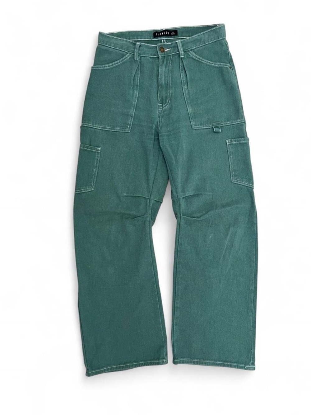 Dark green carpenter barrel jeans | dyed utility work pants - size S / 29”